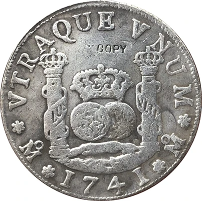 

1741 Mexico MF 4 REALES COIN COPY