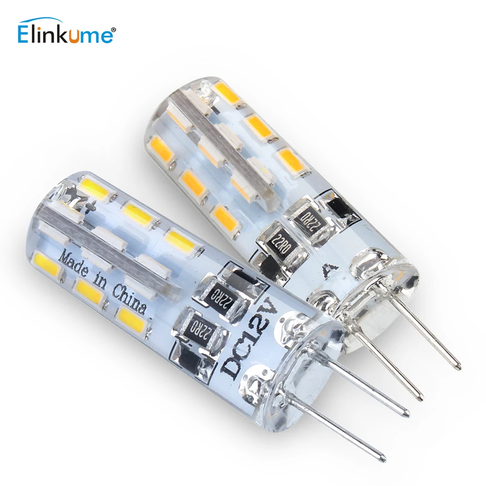 Фото Elinkume G4 светодиодный лампы 2 Вт 3 3014 2835 мини светодиодные 24 шт. 48 чип Elinkume G4 светодиодный лампы 2 Вт 3 3014 2835 мини светодиодные 24 шт. 48 чип