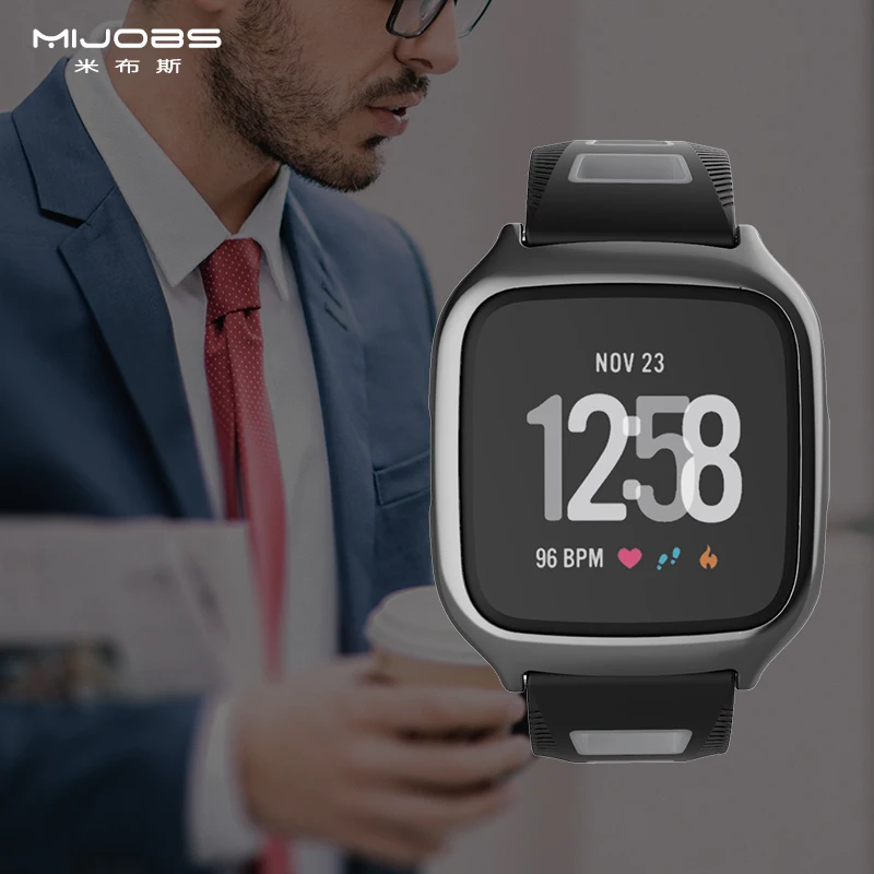 Mijobs силиконовый ремешок чехол для Fitbit Versa Lite браслет умные часы для Fitbit Versa чехол с браслетом аксессуары ремешок на запястье