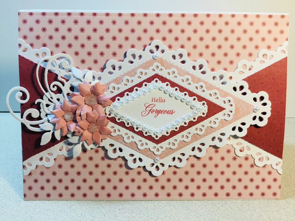 Металлические высекальные штампы Алмазная резка 4 шт. цветок ромб рамка Alinacraft