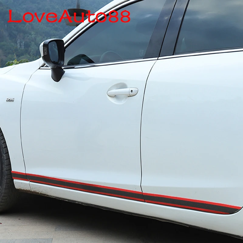 Наклейка для стайлинга автомобиля Накладка на порог из углеродного волокна