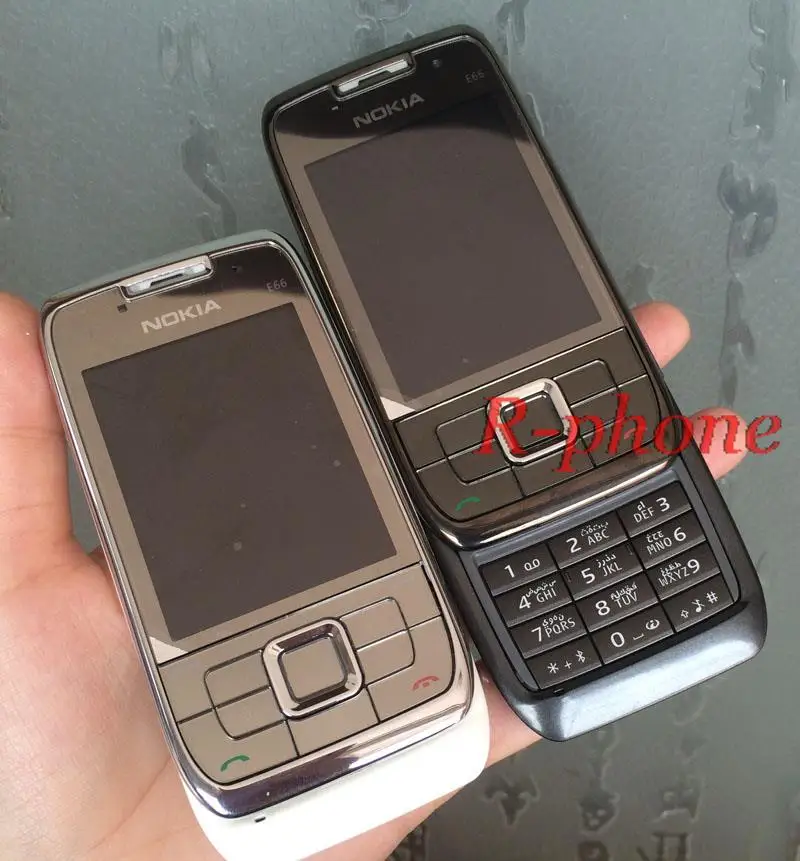 Мобильный телефон Nokia E66 2G 3g разблокированный Восстановленный слайдер E66 телефон Арабский Русский Иврит Клавиатура