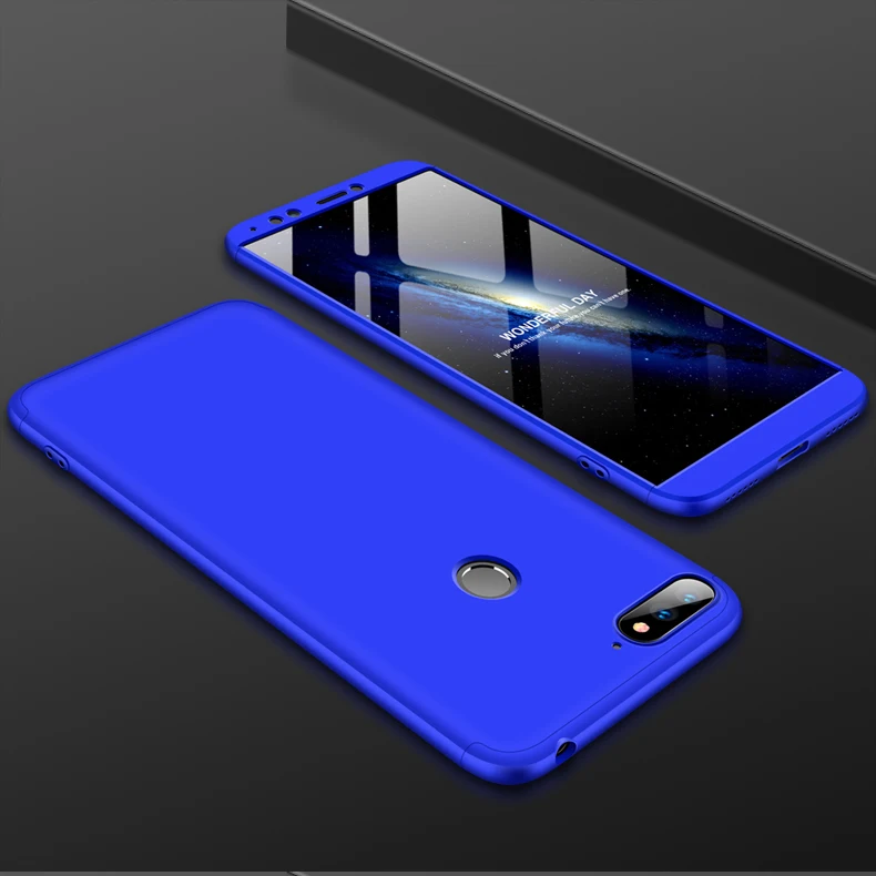 360 Защитный чехол с полным покрытием для huawei Honor 7a Pro, чехол для телефона Honor7a 7C Y6 Prime Enjoy 8E, чехол s с закаленным покрытием
