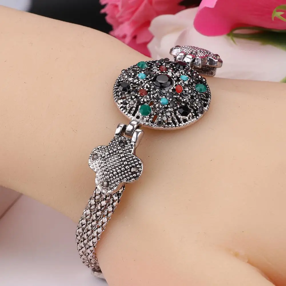 Sangdo Для женщин ретро этно Стиль Rhinestone стильный браслет ручной цепи