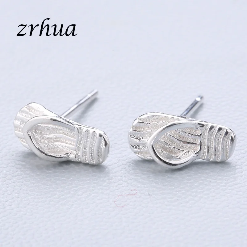 ZRHUA 925 пробы серебряные сплайсинга милые серьги-гвоздики с животными для женщин повседневные Девушки Brincos личность Стерлинговое Серебро-ювелирные изделия