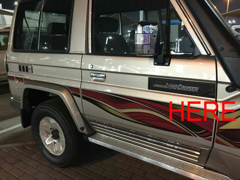 Luhuezu 3D боковой Знак крышка боковое крыло Накладка для Toyota Land Cruiser pick Up LC70 LC76 LC78 аксессуары