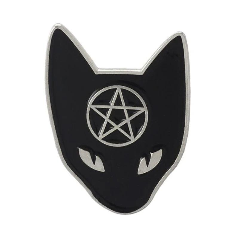 New dark flying animal drop oil black and white metal badge fashion series brooch gift bag clothing accessories | Украшения и