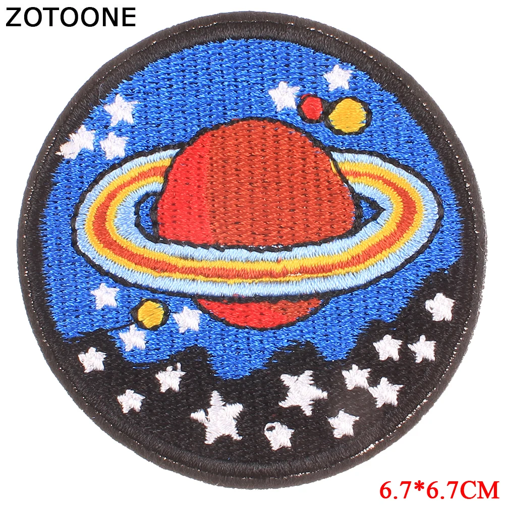 ZOTOONE круглая нашивка для одежды, железная вышитая аппликация для шитья, милая Вышитая эмблема на ткани, DIY нашивки, аксессуары для одежды G
