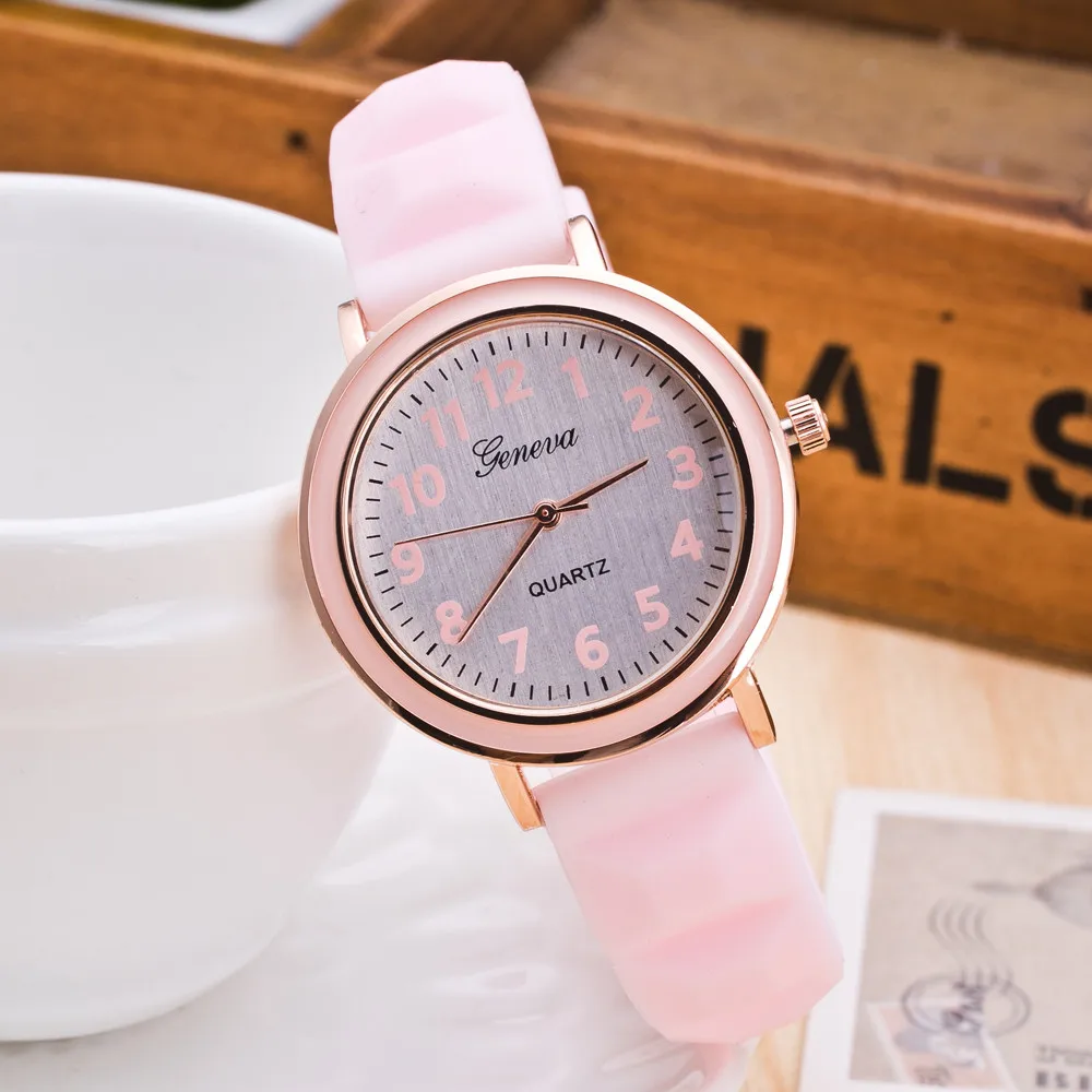 Timezone#301 новые модные женские часы с круглым циферблатом и силиконовым ремешком, Кварцевые аналоговые наручные часы, женские часы
