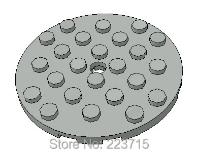 * Пластина 6x6 круглая с отверстием JH436 10 шт. DIY просветить блок кирпич часть № 11213