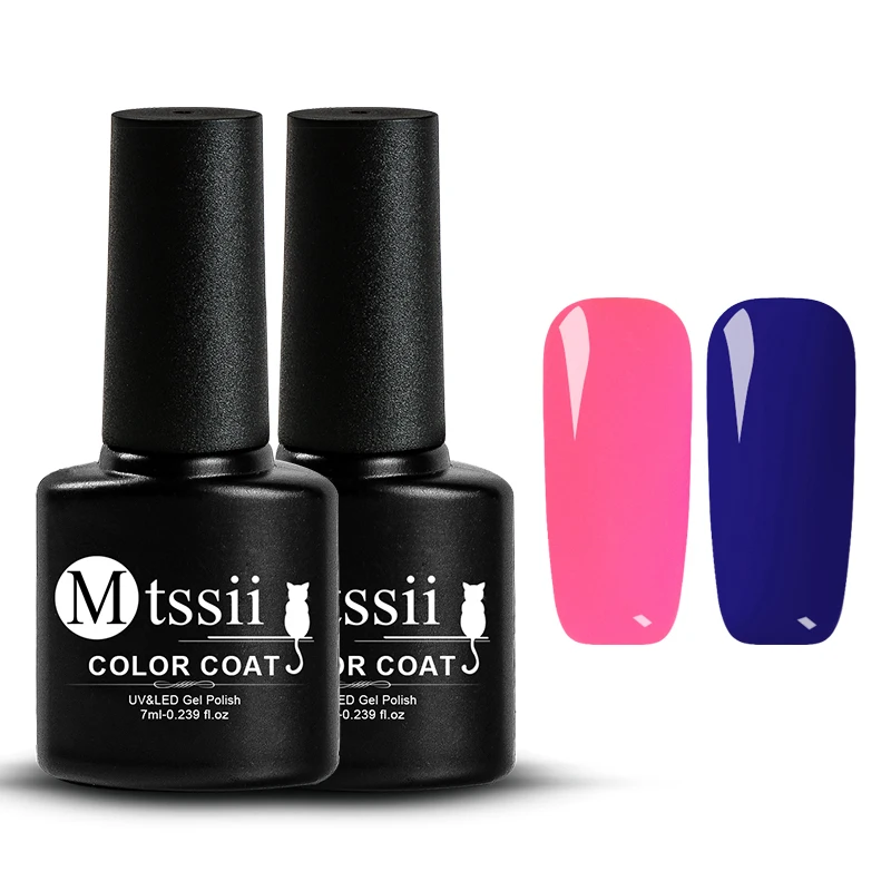 Mtssii 2Bottle/Set UV Gel Polish led Paint Lacquer Soak Off LED Long Lasting Pure Colors Design Nail Varnish | Красота и здоровье