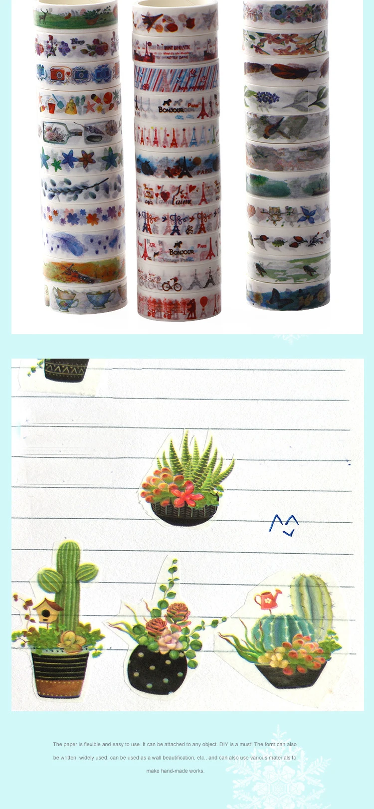 33 шт./компл. DIY рукоделия васи лента из смеси полиэстера с Симпатичные карты вентиляции учетной записи наклейка лента washi детской поделки ручной работы аксессуар UN008