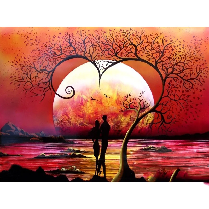 

Full Square/Round Drill 5D DIY Diamond Painting "Sunset lover" 3D Embroidery Cross Stitch Mosaic Home Decor gift