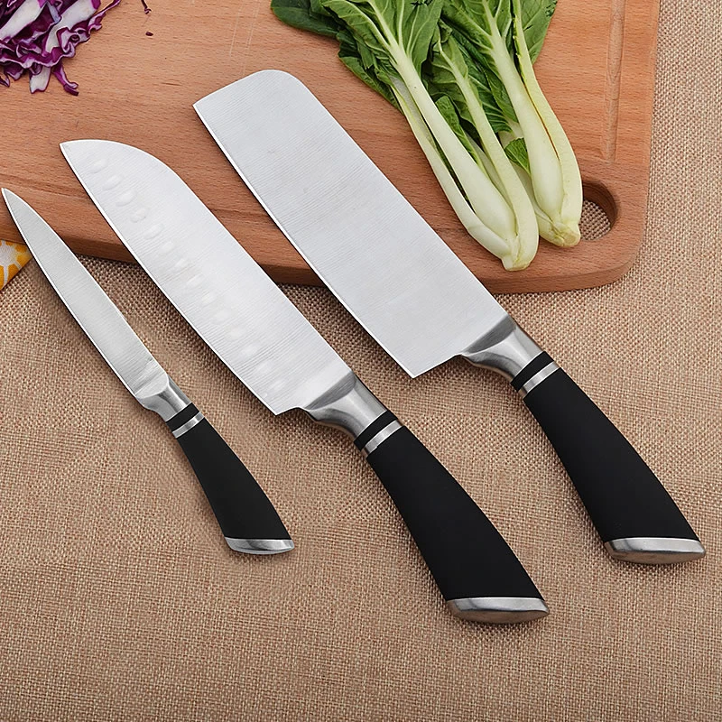 9 дюймовый 12 кухонный нож из нержавеющей стали японский Santoku для резки овощей рыбы