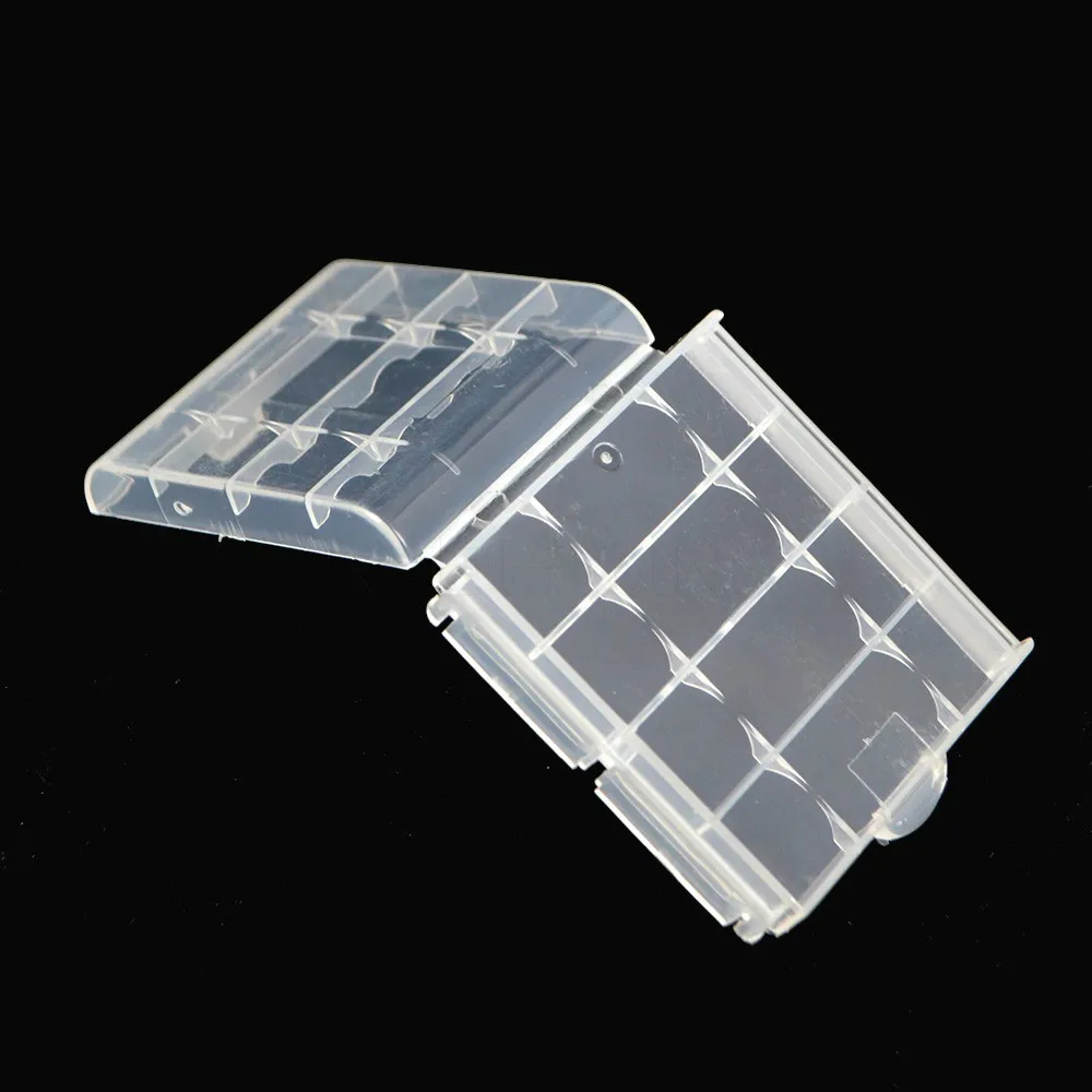 Newest 5pcs/lot Colorful Battery Holder Case 4 AA AAA Hard Plastic Storage Box Cover For 14500 10440 Battery Organizer Container images - 6