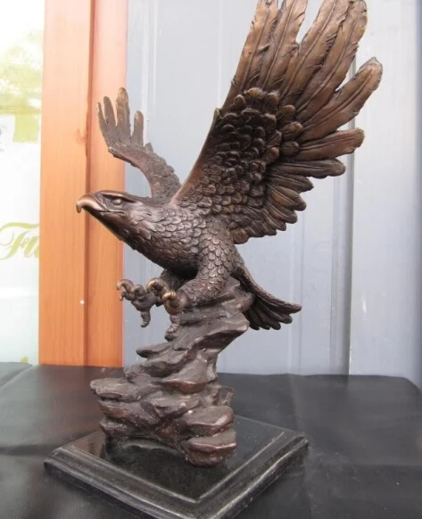 14 Западная классический Бронза Медь Аравия мира eagle hawk сокол Статуя | Дом и сад