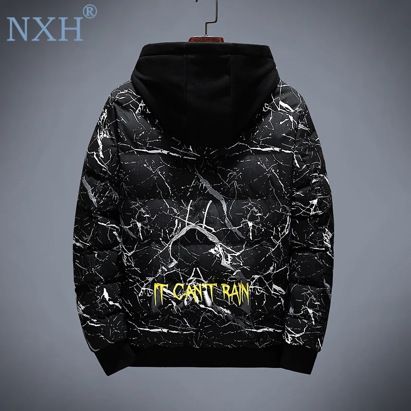 Толстые теплые мужские зимние куртки и пальто Камуфляжный принт зимняя куртка с