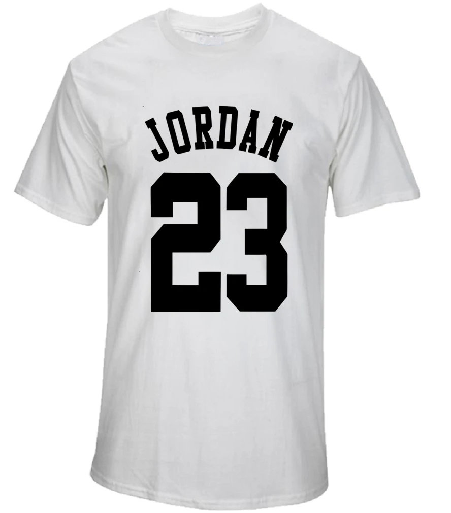 23 Jordan футболка Мода 2017 г. с принтом из 70% хлопка короткими рукавами футболки для