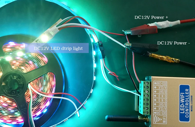 LC2000A/B Wi-Fi музыкальный SPI контроль светодиодный цифровой пиксельный светильник, светодиодный контроллер экрана 1024-2048 пикселей, со встроенным микрофоном