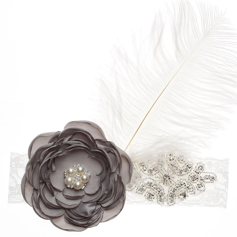 

Lovely Girls Feather Headbands Flapper Sequin Charleston Dress Accessories Costume Hairband Flower Festival Party Jewelry