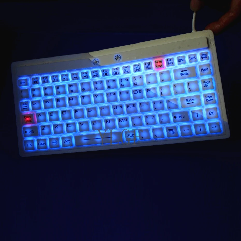 YLGF L27 светодиодный WH IP67 IP68 Водонепроницаемая клавиатура промышленная силикон
