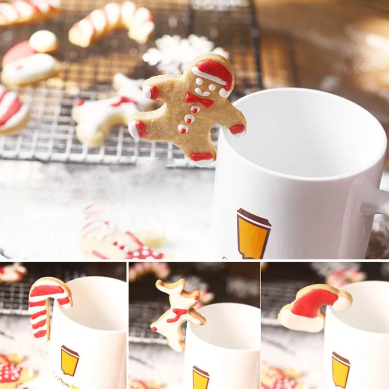 4 шт. Новогодние аксессуары для печенья из нержавеющей стали|Формочка печенья| |