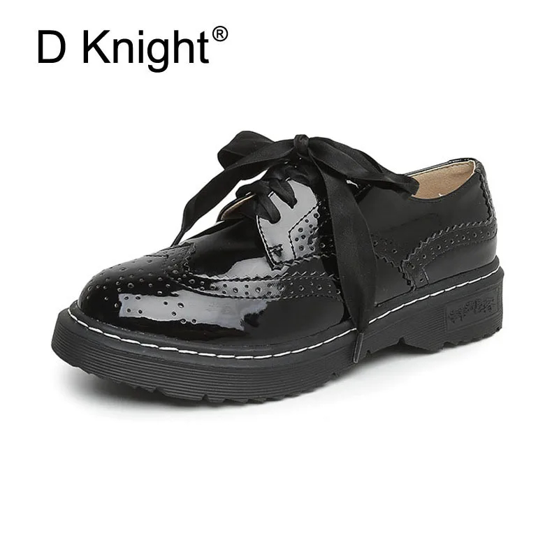 Новинка Модные женские повседневные оксфорды в английском стиле Винтажные на