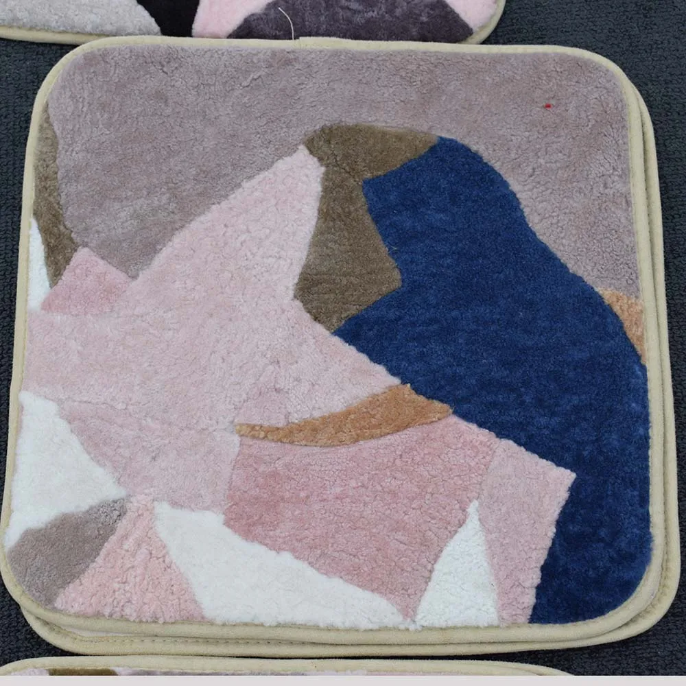 MS. Softex подушка для сиденья из овчины в стиле пэчворк разных цветов Натуральная