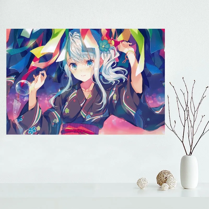 Custom flip flappers canvas poster Home Decoration Wall Art New arrival cloth Silk Fabric wall print | Дом и сад