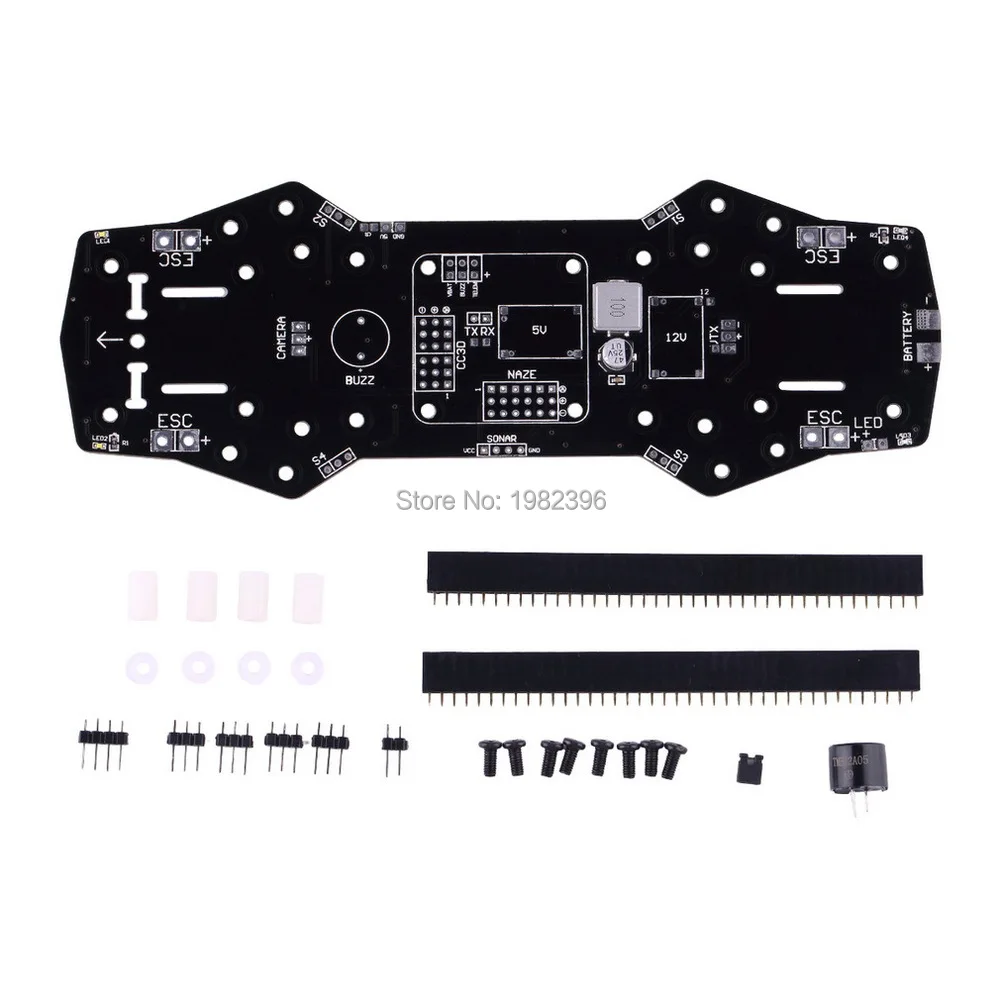 

PDB/распределительная плата питания/печатная плата для Naze32 CC3D w/ 5V 12V BEC для 250 ZMR250 QAV250 H250 мини-Квадрокоптер