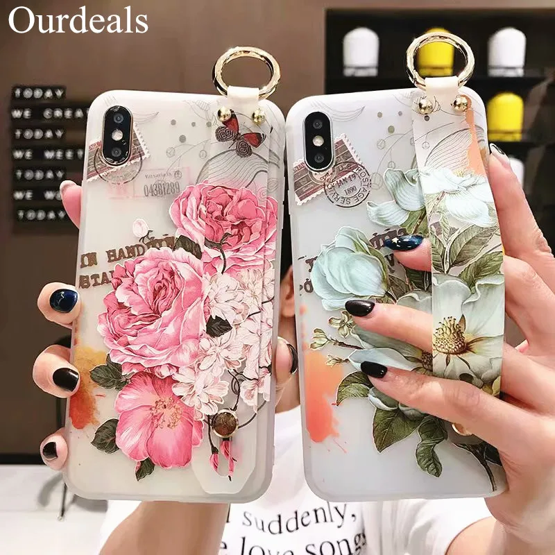 3D с тиснением и изображением цветка чехол для телефона samsung Galaxy S10 плюс S8 S9 Note 8 9 S10e