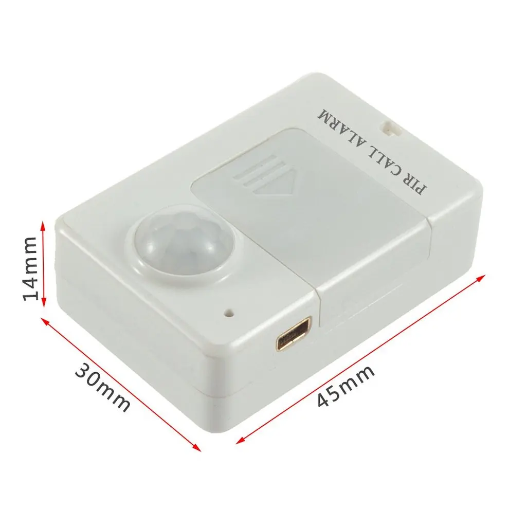 10PCS Mini PIR Alert Sensor Infrared GSM Wireless Alarm Monitor Motion Detection | Электроника
