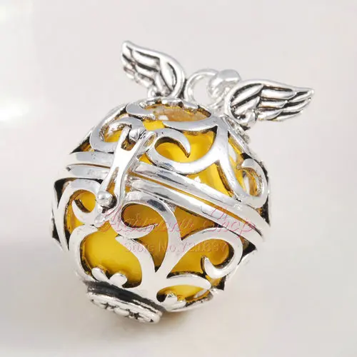 Евдора гармония шар медальон клетка ювелирные изделия крыло ангела кулон Ангел