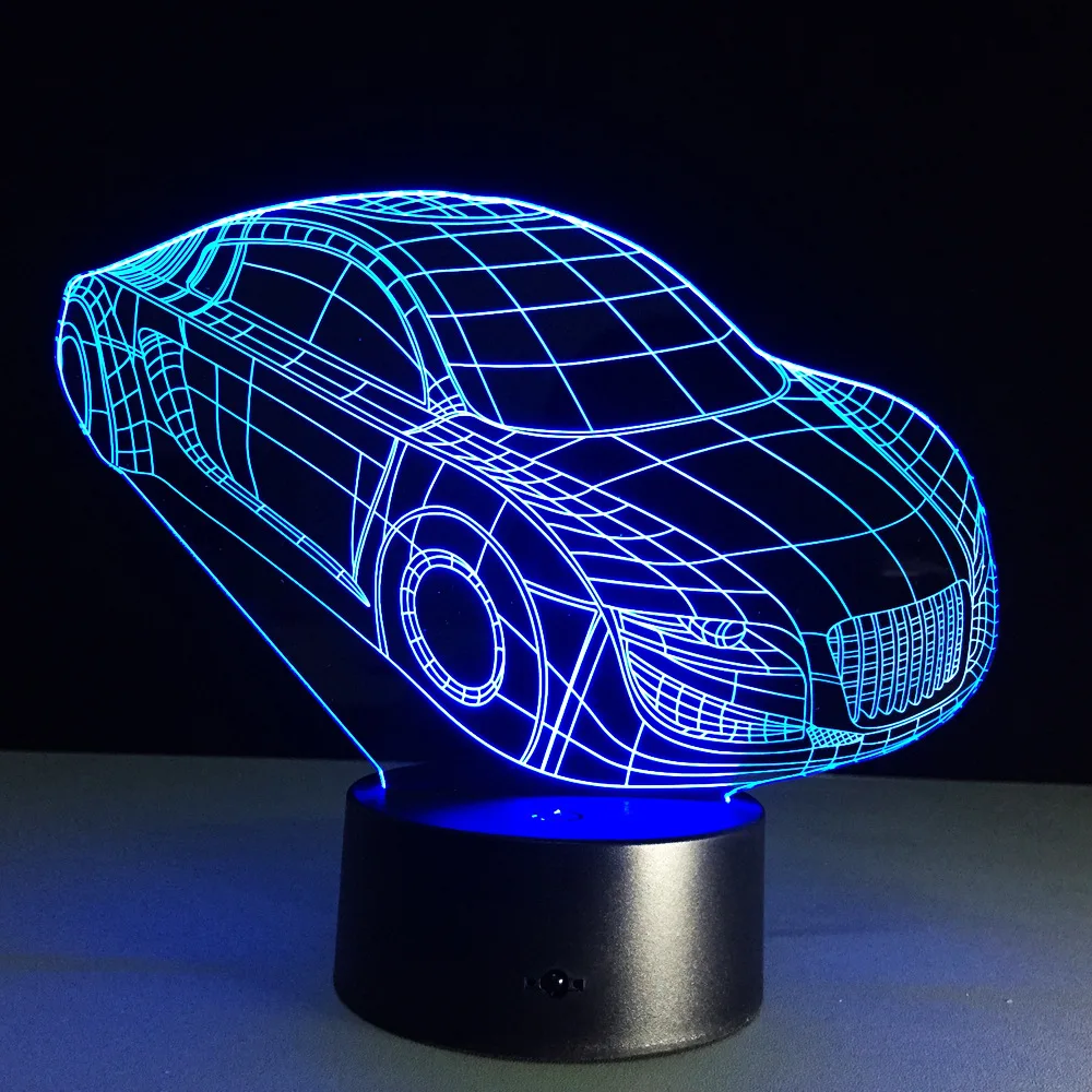 Креативный автоматический СВЕТОДИОДНЫЙ беспроводной 3D светильник лампа с