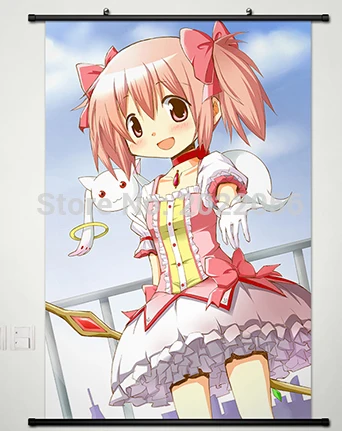 Аниме Манга Puella Magi Madoka Magica Настенная картина-Свиток 60x90 см Настенные обои 005 | Дом и