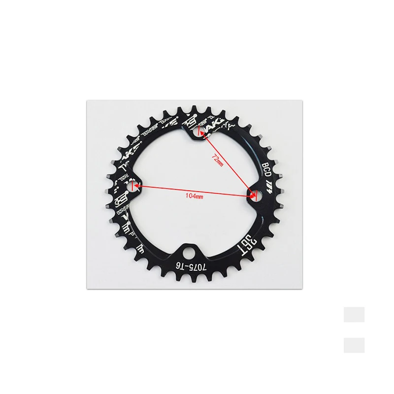 Круглая цепь MTB горный велосипед 104BCD 32T 34T 36T 38T зубчатые пластины части 104 BCD|Шатун и