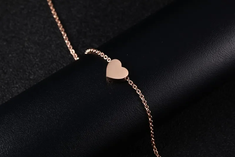 Kemstone Sweet Heart Stainless Steel Rose Gold Color Anklets Jewelry Gift For Girls | Украшения и аксессуары