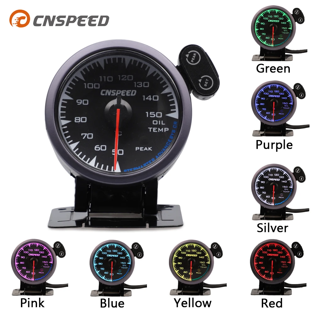 CNSPEED 2," 60 мм 7 цветов Универсальный датчик температуры масла для 12 В Авто измерительное устройство для автомобиля с 1/8 npt сенсором POD
