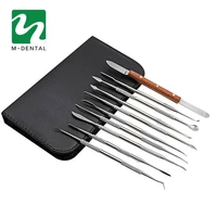 10 pcsset professional dental lab equipment carving tools set surgical dentist sculpture knife instruments tool kit