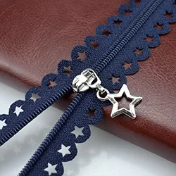 navy blue Meetee 10 шт. 3# закрытый нейлоновый молния звезда кружева лента молния 25 см многоцветная молния одежды Diy швейная сумка кошелек молнии A1-3 - Цвет: navy blue