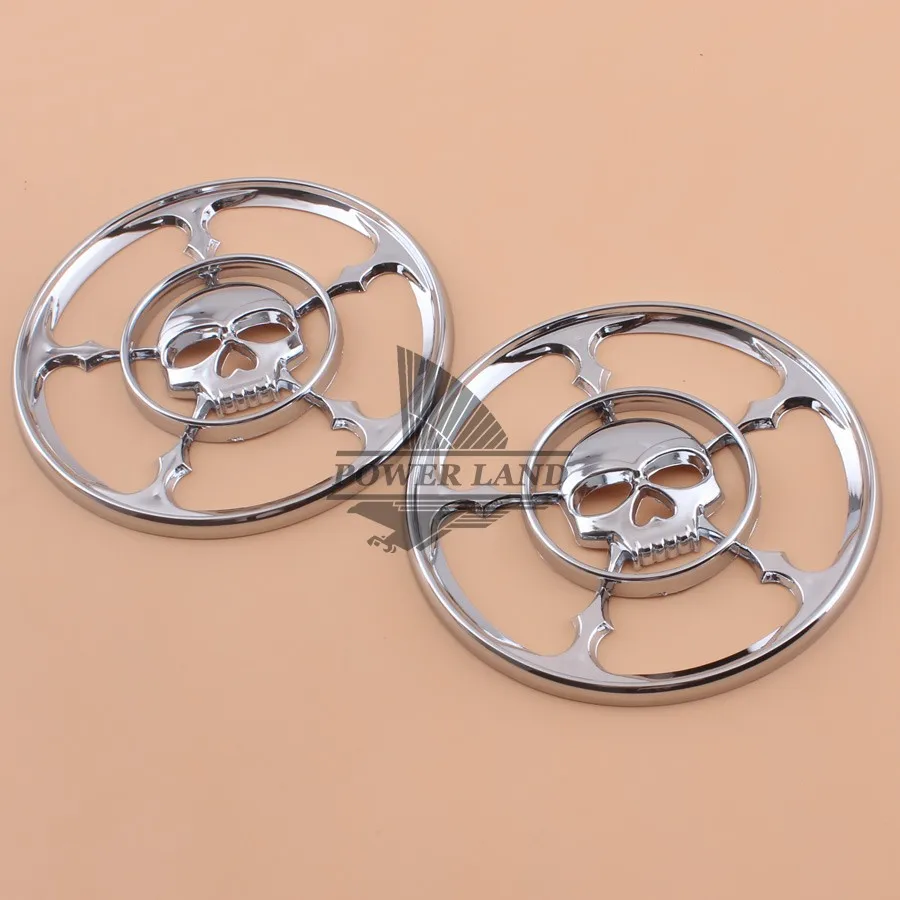 Хромированный динамик в форме черепа обшивка кольца стерео Спидометр 9 шт. для