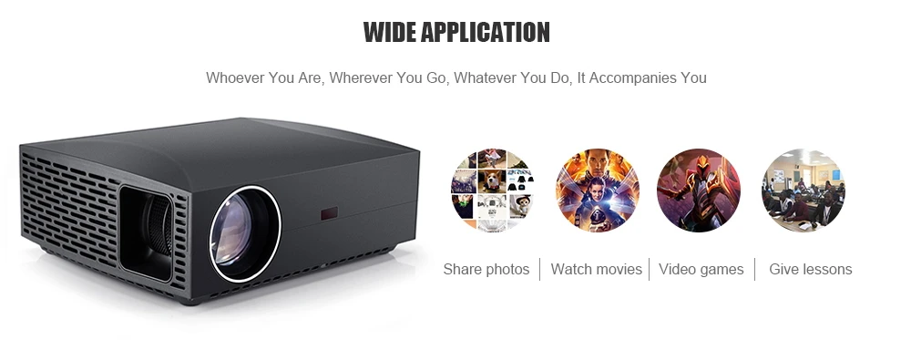 F30/F30UP 1080P Full HD 4200 люмен 1920x1080 светодиодный lcd wifi ANDROID 6,0 2+ 16G проектор для домашнего кинотеатра видео проектор