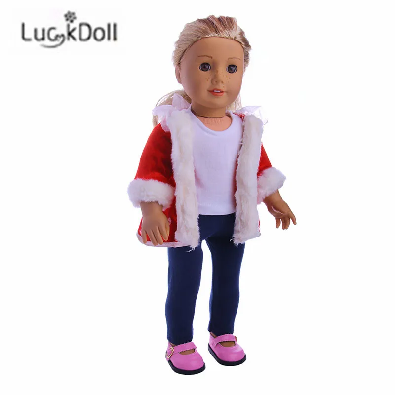 LUCKDOLL модный костюм из трех предметов подходит для 18 дюймов американский размер 43 см Детская кукла одежда