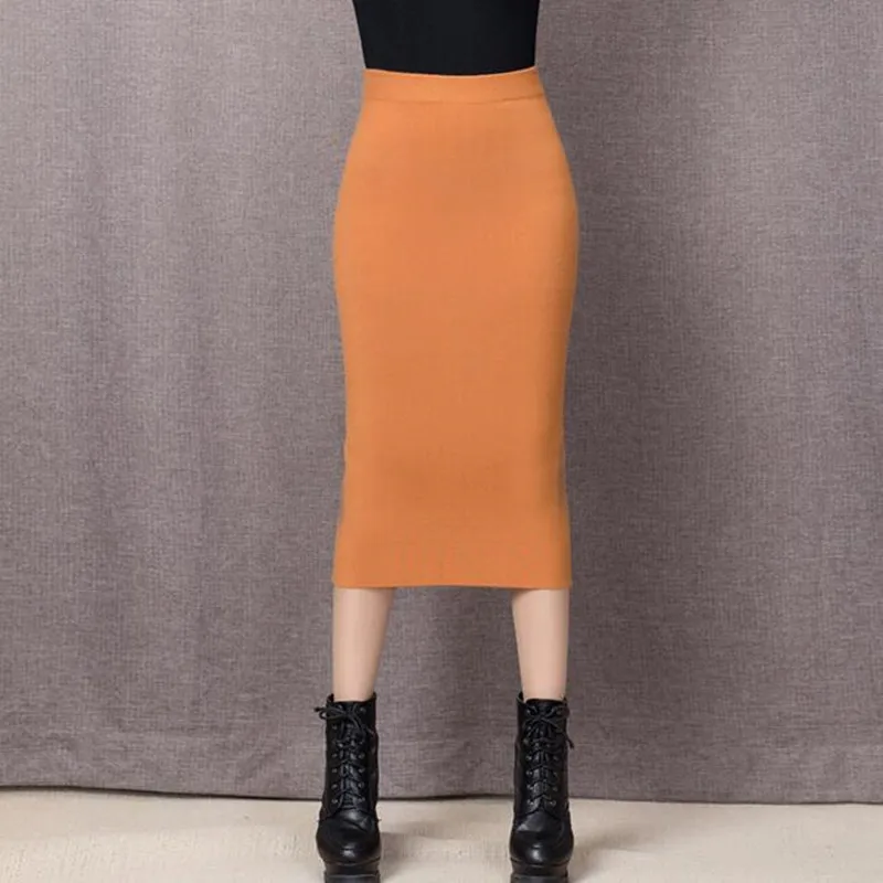 Женская длинная юбка-годе черная серая красная синяя фиолетовая из плотной ткани