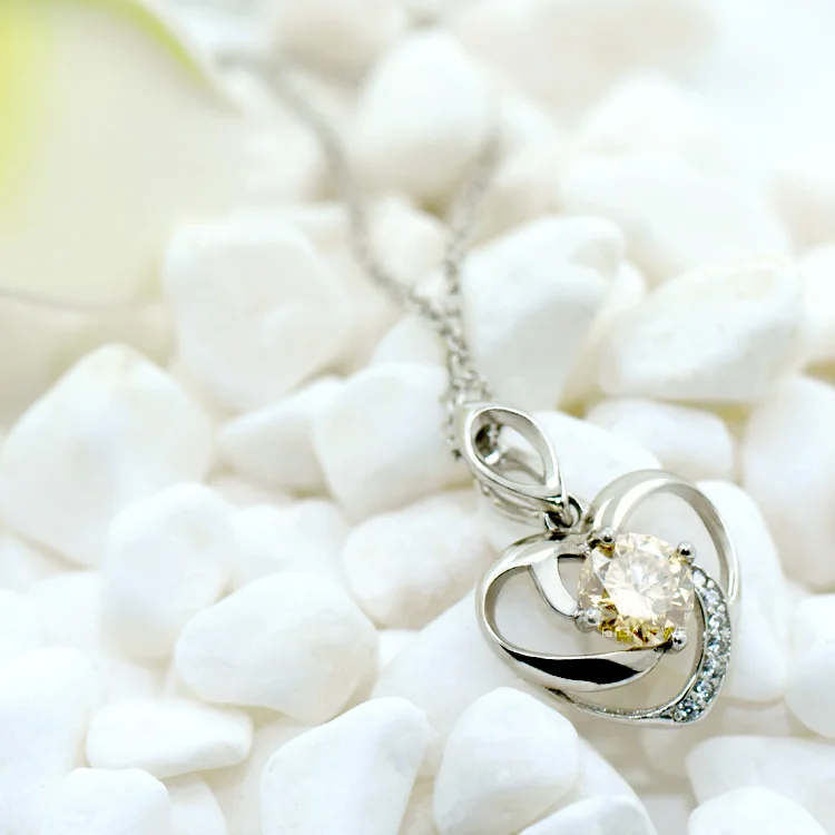 Moissanite ожерелье 0,8 карат золото Сказочный настоящий Муассанит помолвка Подлинный экземпляр ожерелья с кулоном для женщин ювелирные изделия