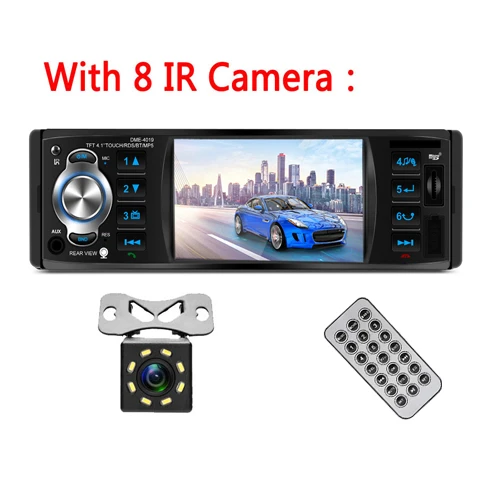 With 8 IR Camera AMPrime 4022D 4,1 дюймов 1 Din автомагнитола Авто Аудио Стерео Авторадио bluetooth Поддержка камеры заднего вида USB пульт дистанционного управления - Цвет: With 8 IR Camera