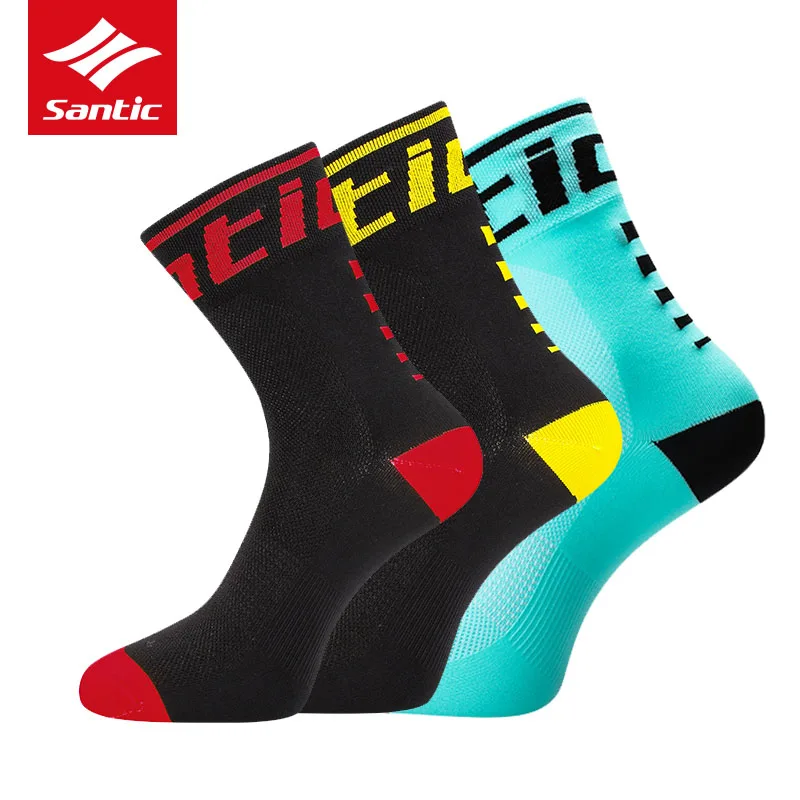 Santic Велоспорт Носки Мужчины Женщины Анти пот Спорт На Открытом Воздухе Запуск