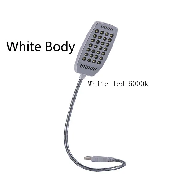 white Мини светодиодный USB книжный светильник, ультра яркий гибкий светодиодный настольный светильник для чтения, usb СВЕТОДИОДНЫЙ светильник для ноутбука, ноутбука, компьютера, 1 шт., новое поступление - Испускаемый цвет: white