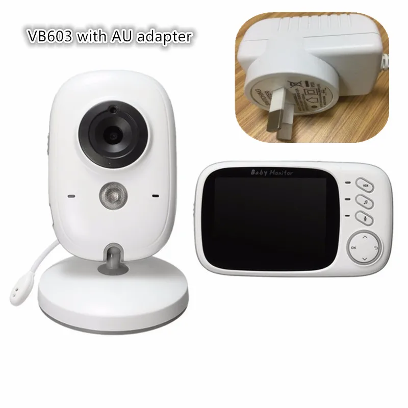 AU Plug VB603, видео, радионяня, 2,4G, беспроводная, с 3,2 дюймовым ЖК-дисплеем, 2 способа аудио разговора, ночное видение, камера наблюдения, камера безопасности, няня - Цвет: AU Plug