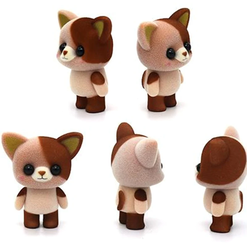 

Cute Cat Doll Animal Flocking Toys For Baby Kids Xmas Gifts Car Home Decoration